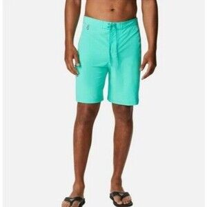 Columbia PFG Shorts Mens Size‎ 38" x 9" Electric Turquoise Omni Shield